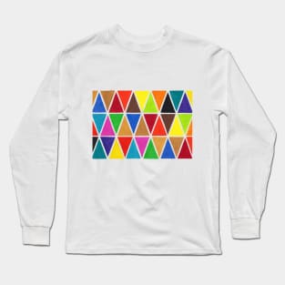 Multicoloured Harlequin Triangles Long Sleeve T-Shirt